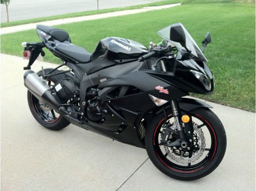 くろいごうらい Kawasaki ZX6-R Siyah Grenaj Set 2009-2012 Motosiklet Yedek Parça