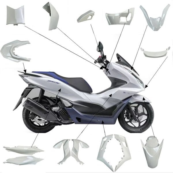 Pcx 125 Grenaj Kaporta Seti beyaz 2021 2023
