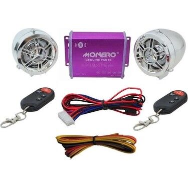 Monero Motosiklet Mp3 Player + Alarm Bluetooth Seti
