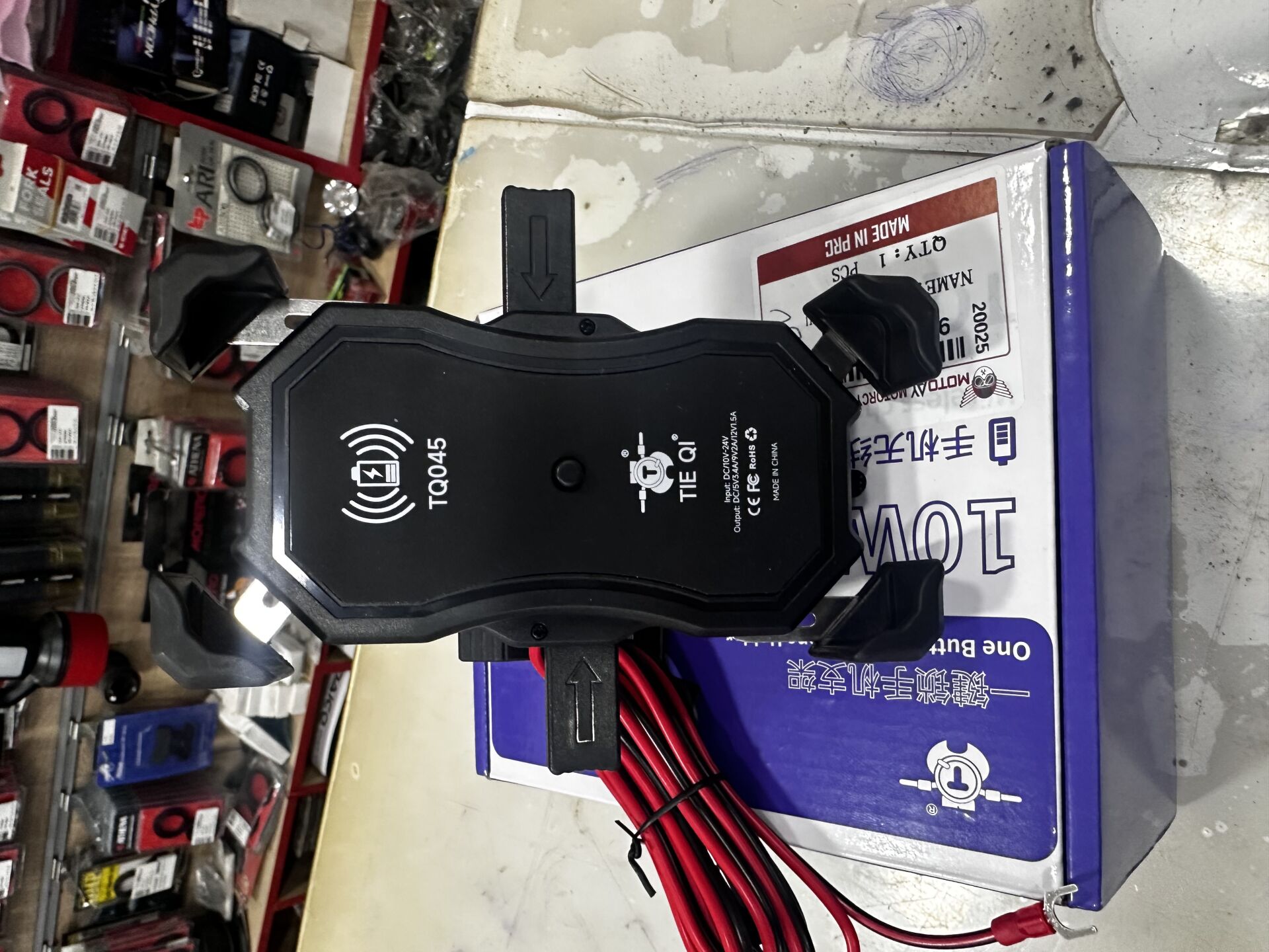 Motosiklet Telefon Tutucu Kablosuz Hızlı Şarzlı