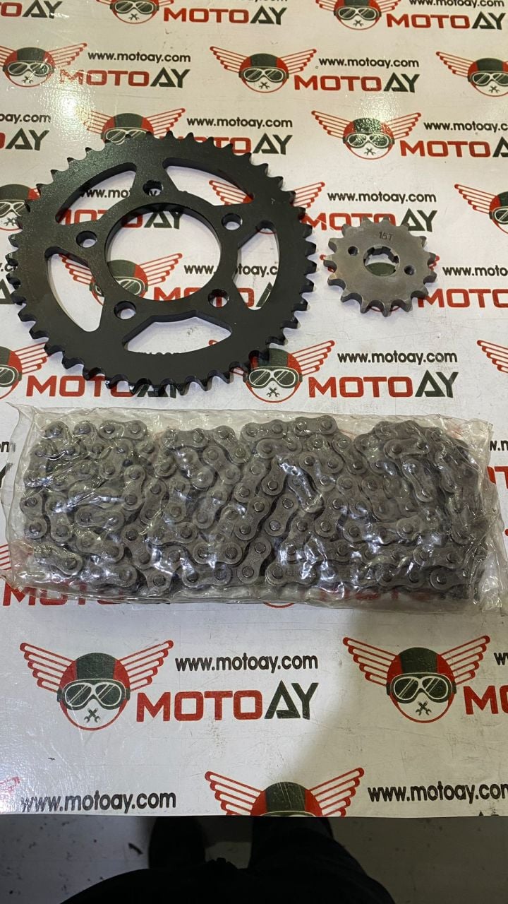 Mondial Drift L 125 düz Zincir Dişli Set