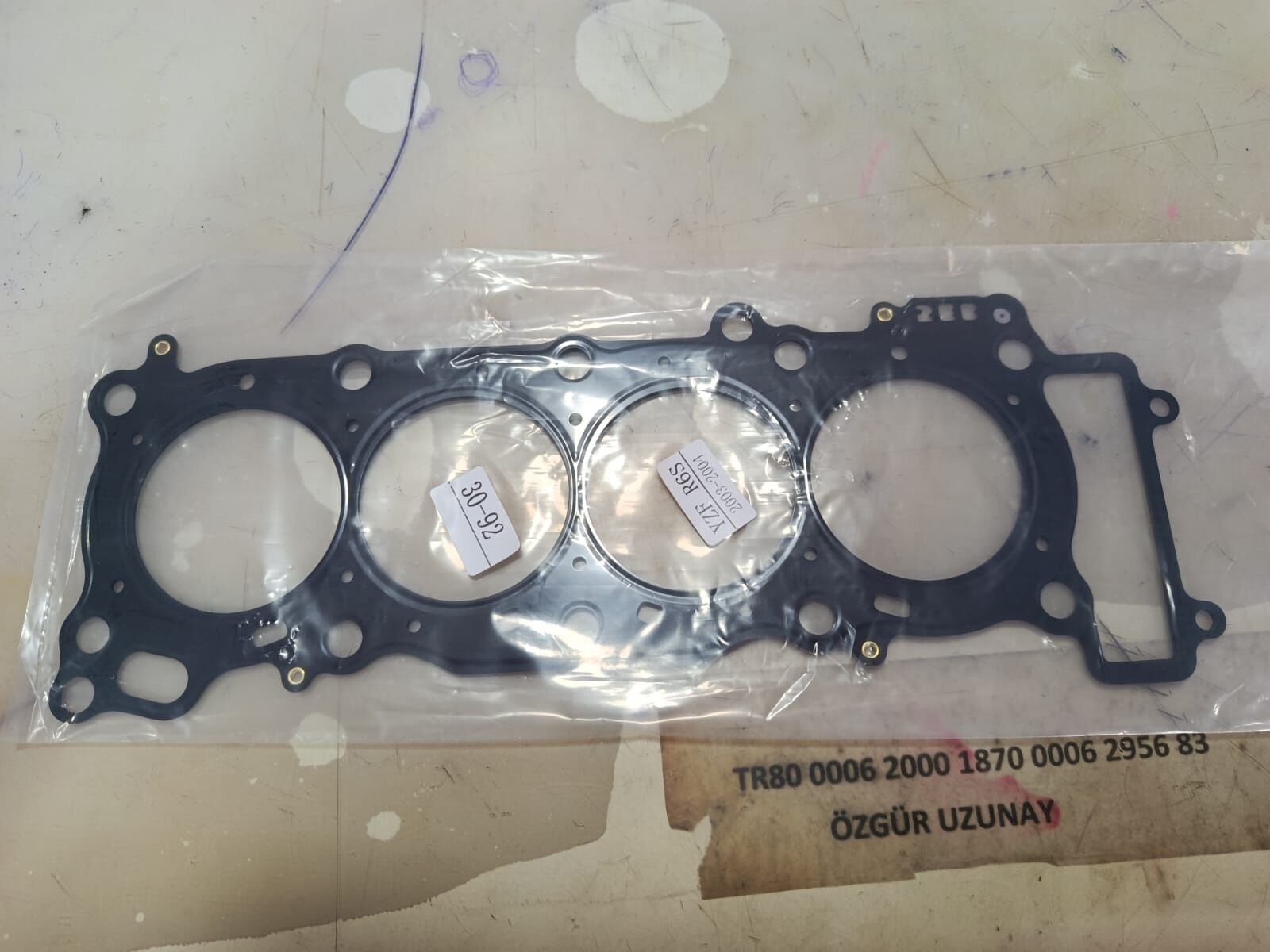 Yamaha Yzf R6s 2003-2004 Silindir Üst Kapak Conta