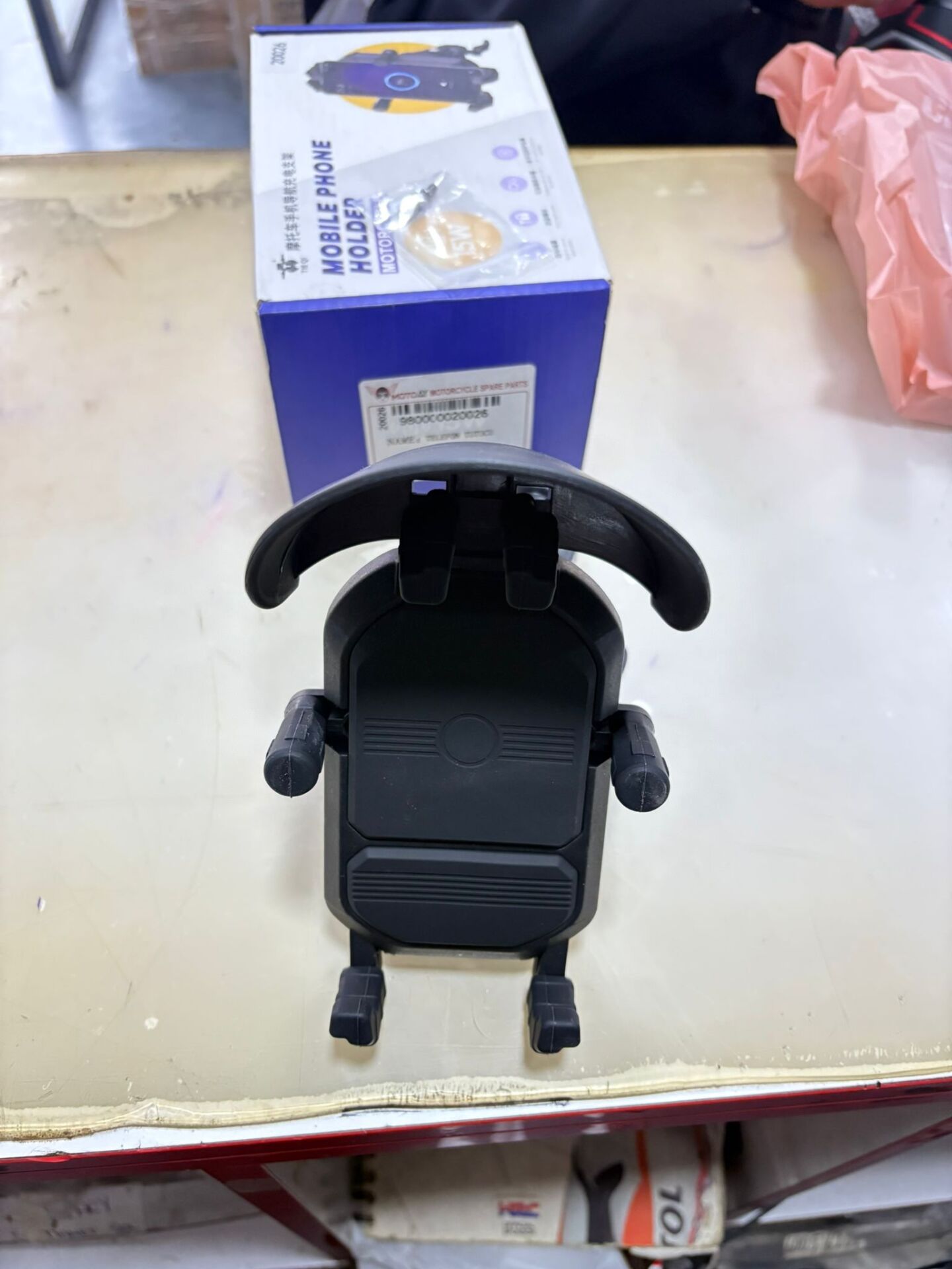 Motosiklet Telefon Tutucu Titreşim Engelleme Lastikli