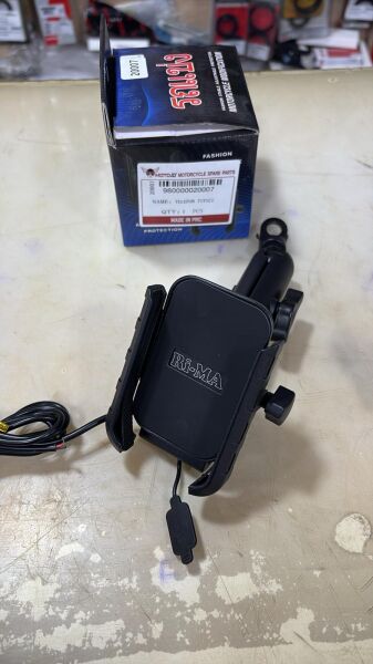 Motorsiklet Telefon Tutucu Metal Gövde Usb Şarjlı