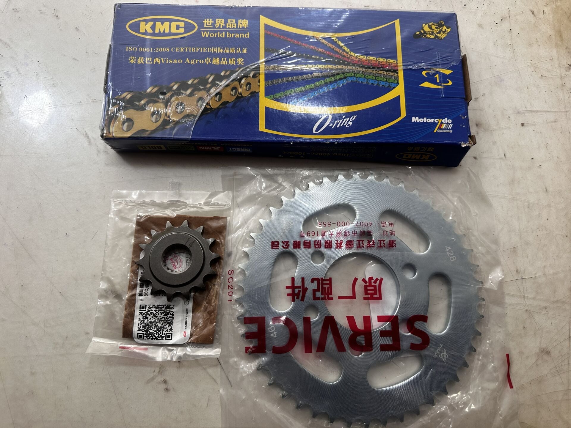 Benelli 125 S Orjinal ön Arka Dişli Kmc Zincir Seti