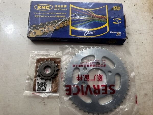 Benelli 125 S Orjinal ön Arka Dişli Kmc Zincir Seti